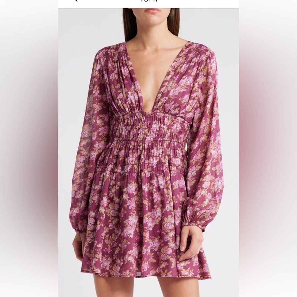 Free People Floral Mini Dress